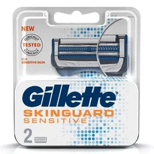 1x GILLETTE Skinguard Razor Blade Refills FIT  ALL (2 Cartridges) FREE SHIPPING!