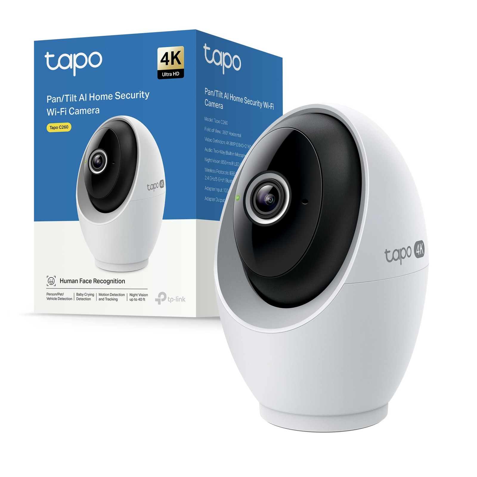 Telecamera C260 4K 8MP per Neonati e Animali: Sicurezza Smart AI Totale