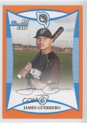 2008 Bowman Prospects Orange 77/250 James Guerrero #BP80 0b5