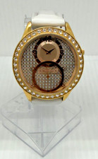 Men's E17562G1 Marc Ecko Two-Tone Dial w White Leather Band