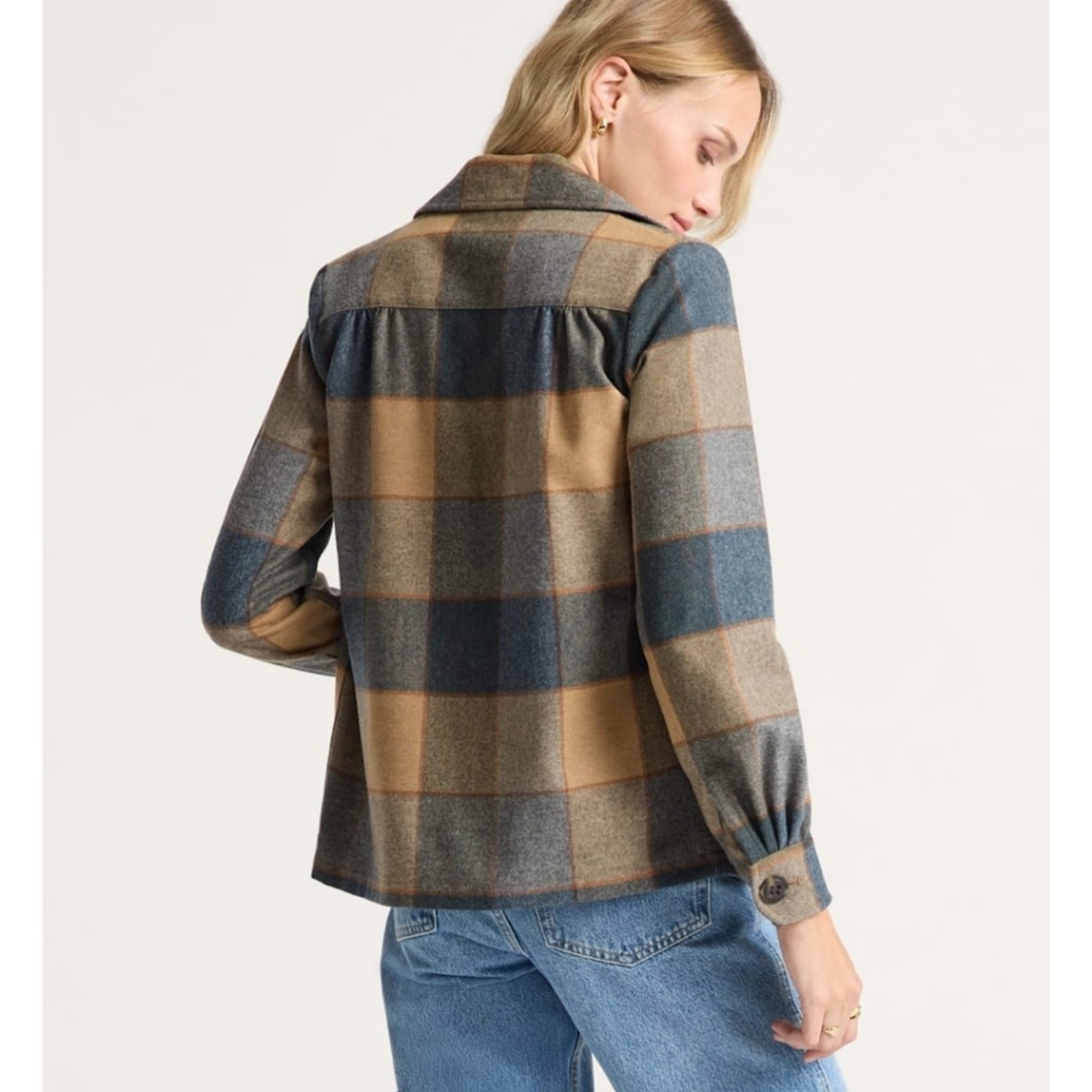 Pendleton Women's Medium Camel Block Plaid Wool J… - image 10