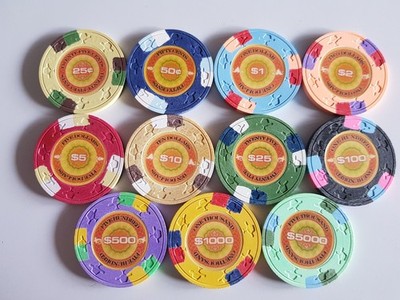 11 Poker Chips Komplettsatz Pokerchips BCC ''InPlay'' Cigar & Snifter mold