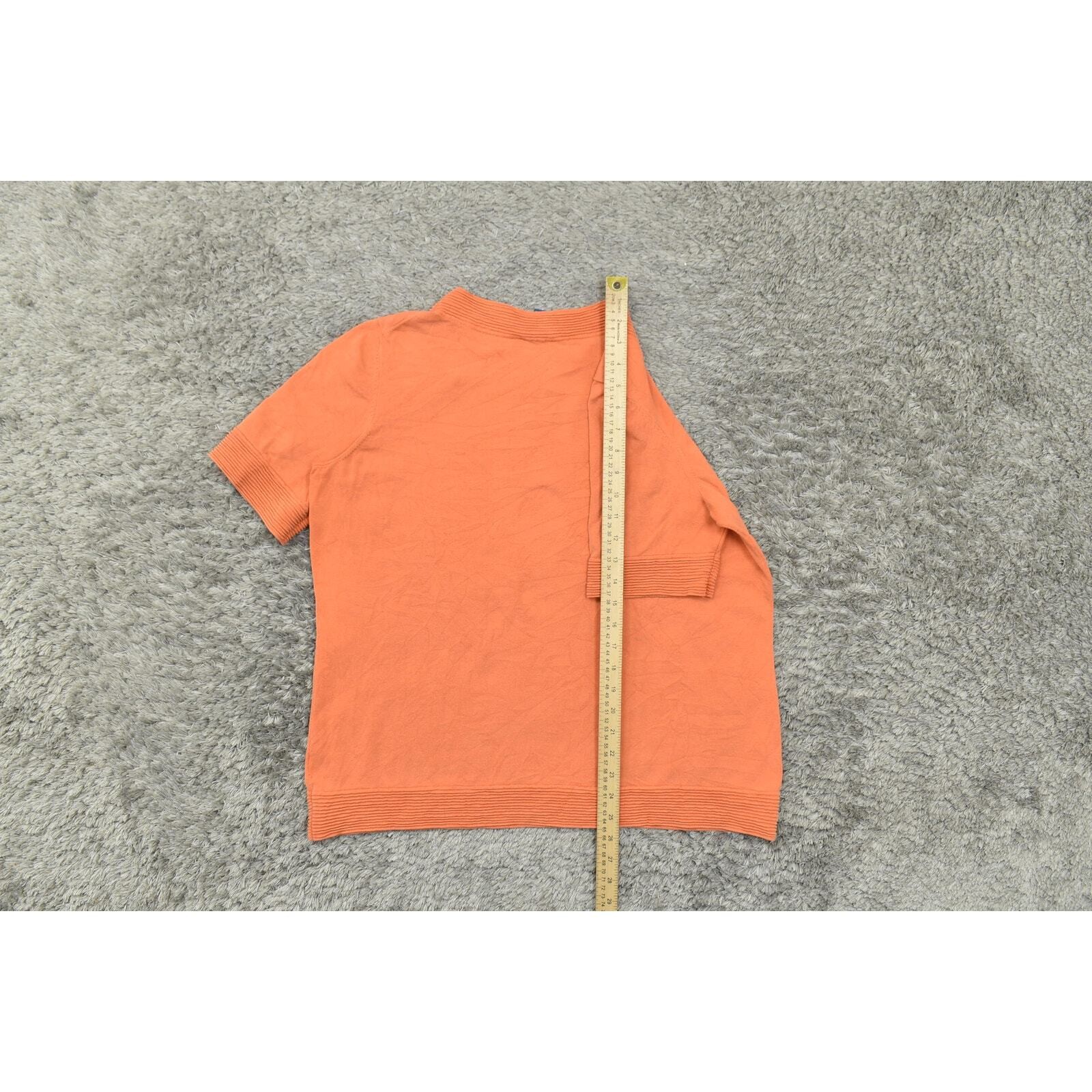 Pendleton Orange Silk Blouse 1X Plus Preowned Key… - image 7