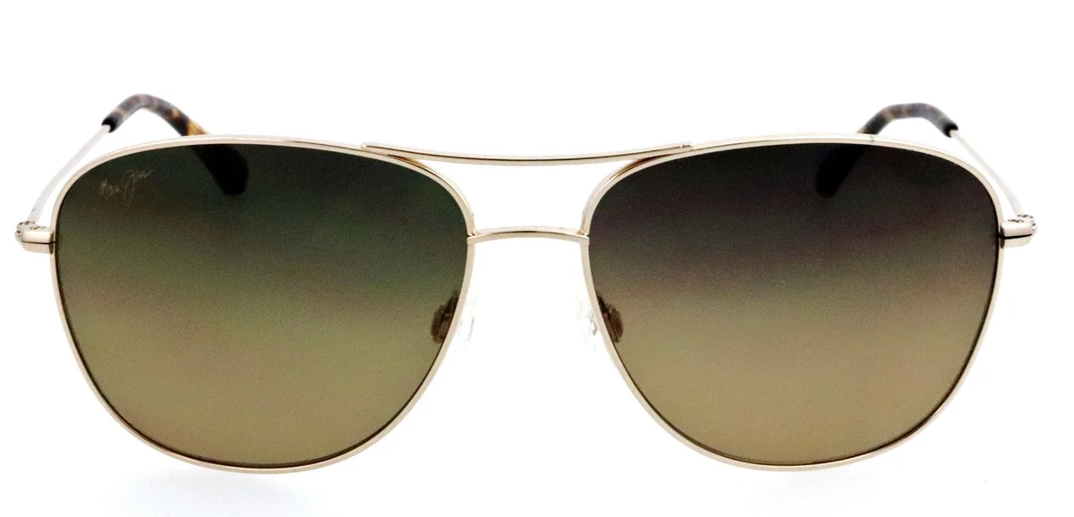 Maui Jim Cliff House Gold Aviator Sunglasses with Brown Gradient Lenses Amazon.com: Maui Jim Men main image 2
