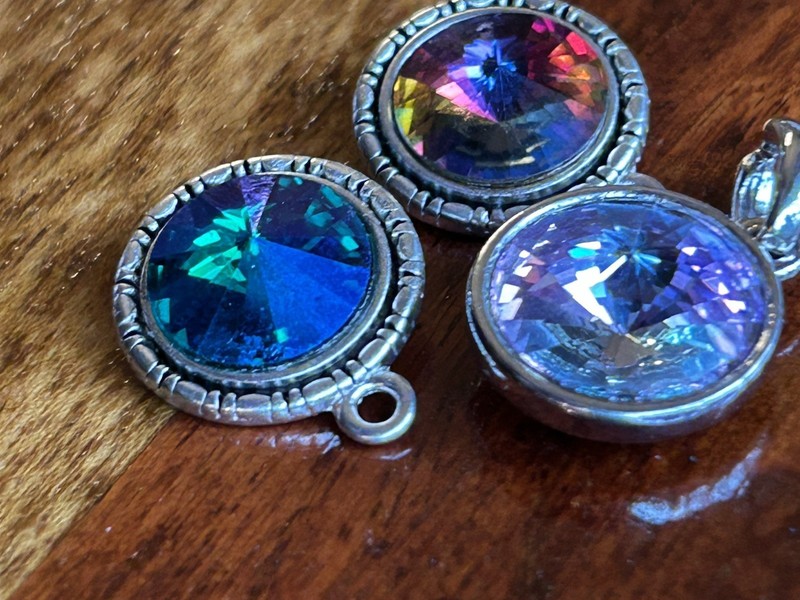 Gorgeous Lot Of 3 Swarovski Crystal Pendant For Jewelry Making! Y3