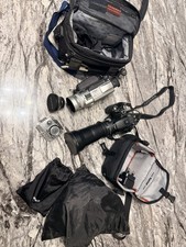 Camera Bundle Job Lot Nikon Camera , Sony Cam Corder, Canon Lens And 4k Mini Cam