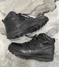 Nike Manoa Leather Boots Men 11.5 Black 454350-003 Hiking Outdoor Work