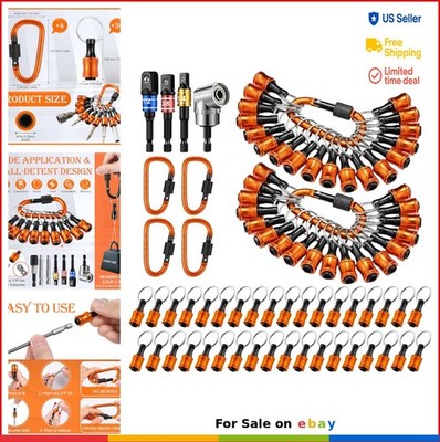 Bit Holder Set 36 Pcs 1/4 3/8 1/2 Socket Hex Shank Right Angle Drill