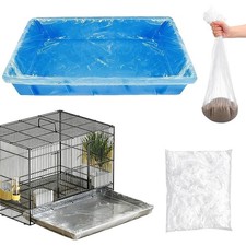 50 Pcs Disposable Rabbit Cage Liners, Small Animals Leak Proof Plastic Litter...