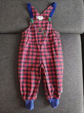 Vintage Gymboree Pant Overalls For Toddler. Plaid With Bears And Pockets