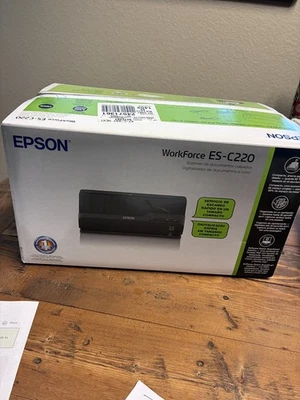 Escáner de documentos de escritorio compacto Epson WorkForce ES-C220 CAJA ABIERTA - Imagen 1 de 3