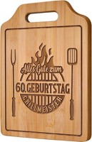 Graviertes Schneidebrett Bambus 60. Geburtstag Geschenk FüR Mann
