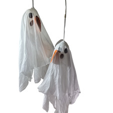 2x NEW Hanging 18" Ghost Halloween Indoor / Outdoor Decoration