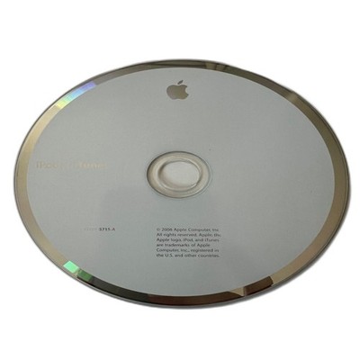 2006 Apple Computer Music iPod + iTunes Original CD Rom Disk for Mac or Windows