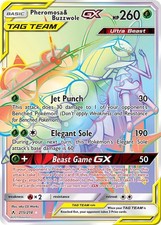 Pheromosa & Buzzwole GX - 215/214 - Pokemon Unbroken Bonds Sun & Moon Secret NM