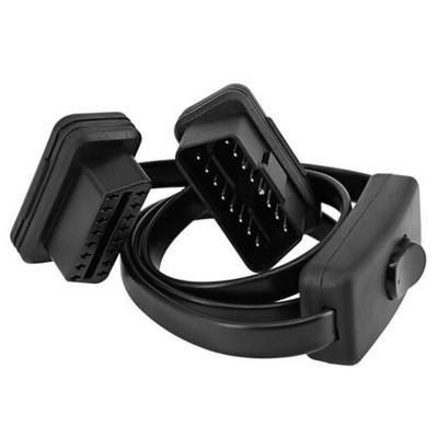 Yeebline OBDII 16 Pin Extension Cable with Switch, 0.6M/2Ft OBD-II OBD2 90