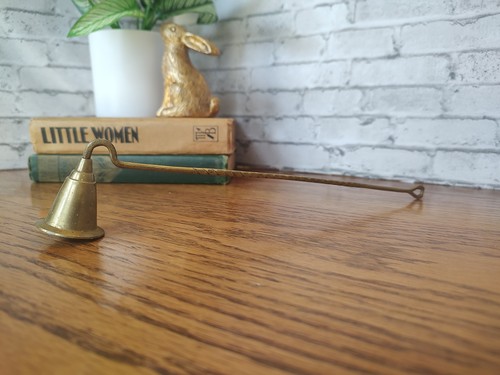 Brass Vintage Candle Snuffer, Twisted Handle 11 Inch - Picture 2 of 5