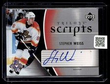 2006-07 Upper Deck Trilogy Scripts Stephen Weiss Auto Florida Panthers #TS-SW