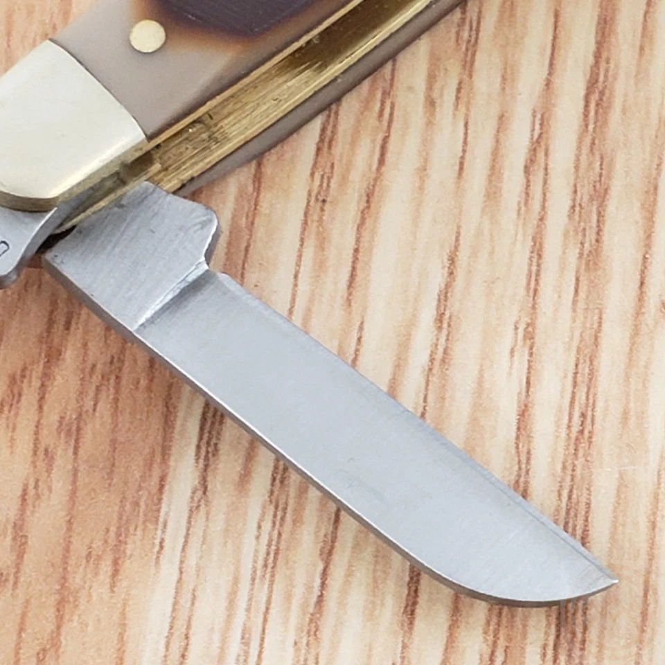 Schrade Junior Stockman Old Timer Pocket Knife Stainless Blades Delrin Handle - Image 4 of 4