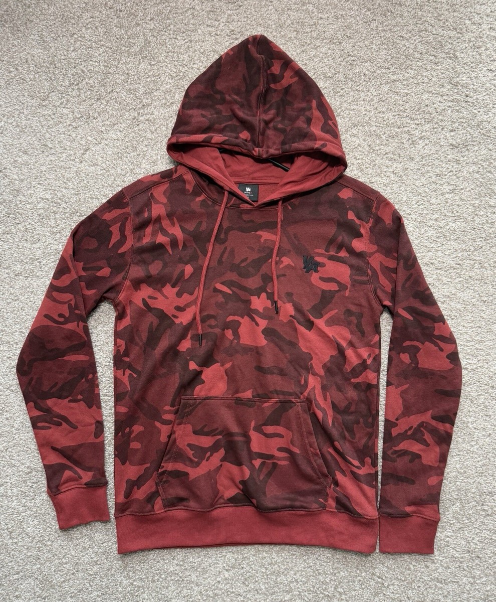 Young LA activewear men's red camo pull over hoodie size medium | eBay