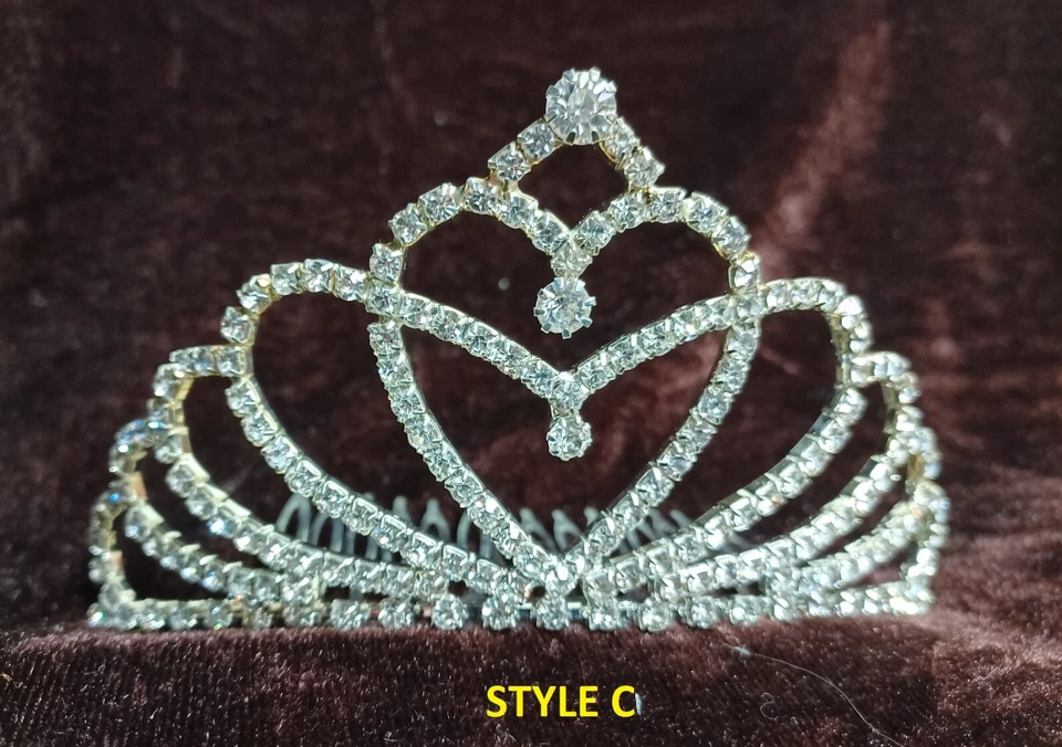 100 Pc W/6 Styles Wholesales Lots Crystal Flower Girls Princess Tiara Crown - Image 4 of 4