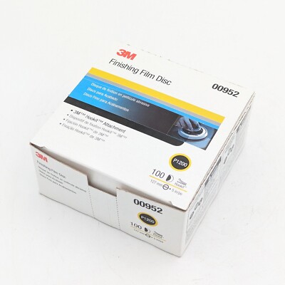 3M 00952 Hookit Finishing Film Abrasive Disc 260L, 5 inch, P1200, 100 Pcs