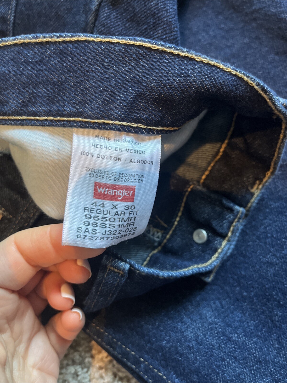Wrangler Men's Five Star Relaxed Fit Jeans 44x30 Actual 42 X 25 100% Cotton New - View 5