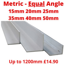 ALUMINIUM ANGLE 15mm 20mm 25mm 35mm 40mm 50mm Equal Angle / Length 2500mm