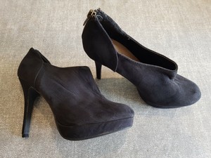 new look black suede ankle boots