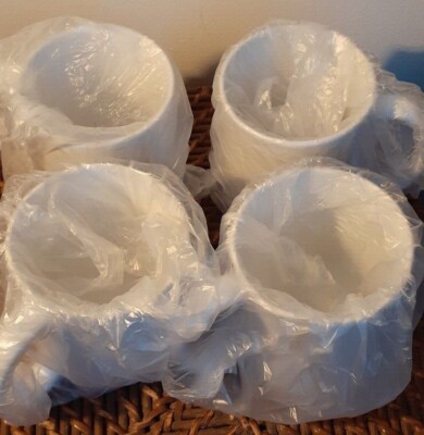 11 oz. Premium ORCA White Ceramic Sublimation Mugs Small Blanks 4 Piece Set Cups
