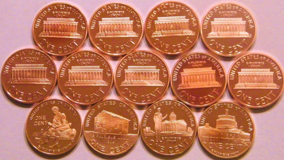 2000-2009 S Lincoln Memorial Cent Gem Deep Cameo Proof Run 13 Coin Set US Mint. - Image 2 of 2
