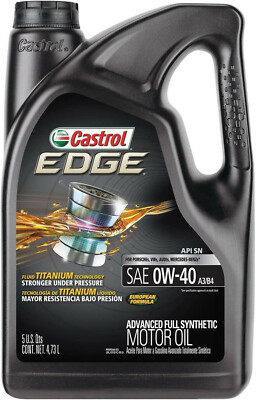 10 QUART 0W-40 CASTROL EDGE EURO FORMULA Engine Motor Oil For AUDI