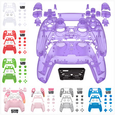 Clear Full Housing Shell Cover  Buttons Kit Replacement For Sony PS5 Controller