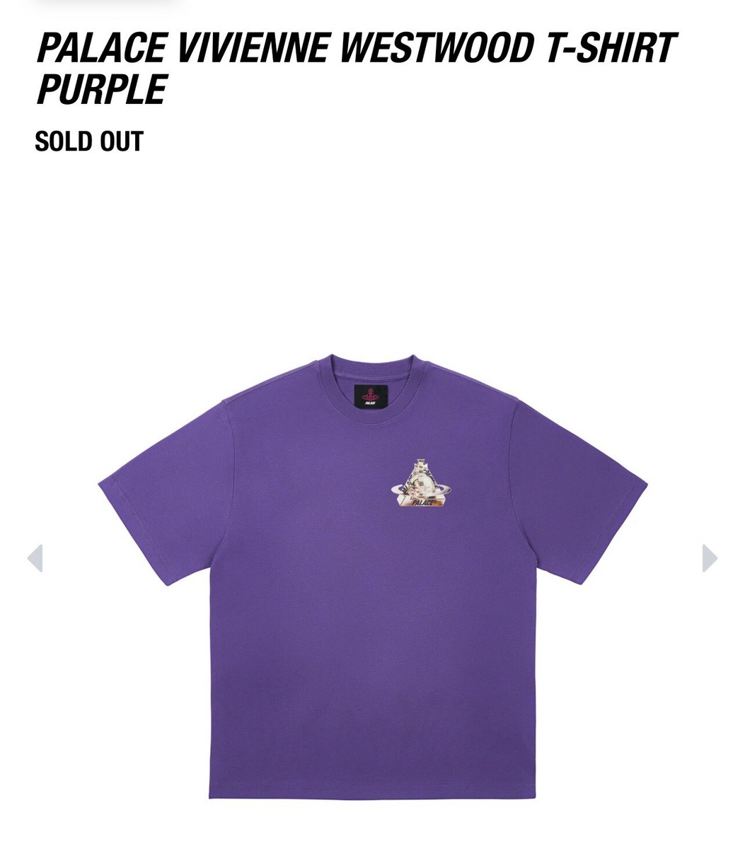 Palace X Vivienne Westwood T Shirt Purple SIZE S IN HAND SHIPS