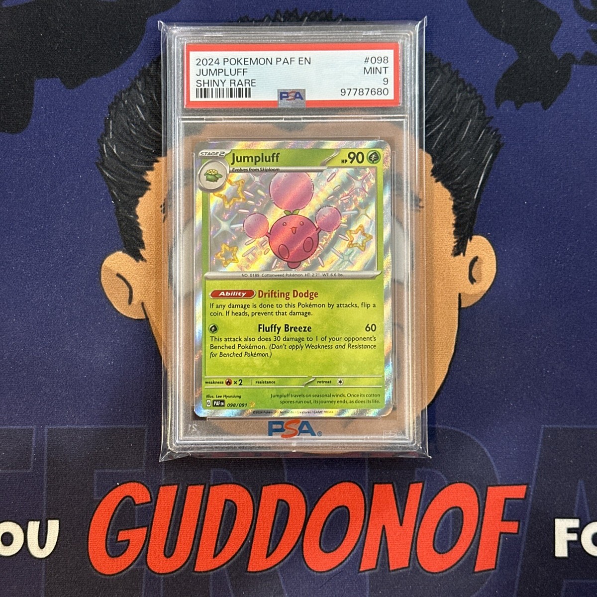 まっちゃ Vaundy trading Card PSA 9 MINT 2024 Pokemon Paldean Fates JUMPLUFF #098 Shiny Rare | eBay