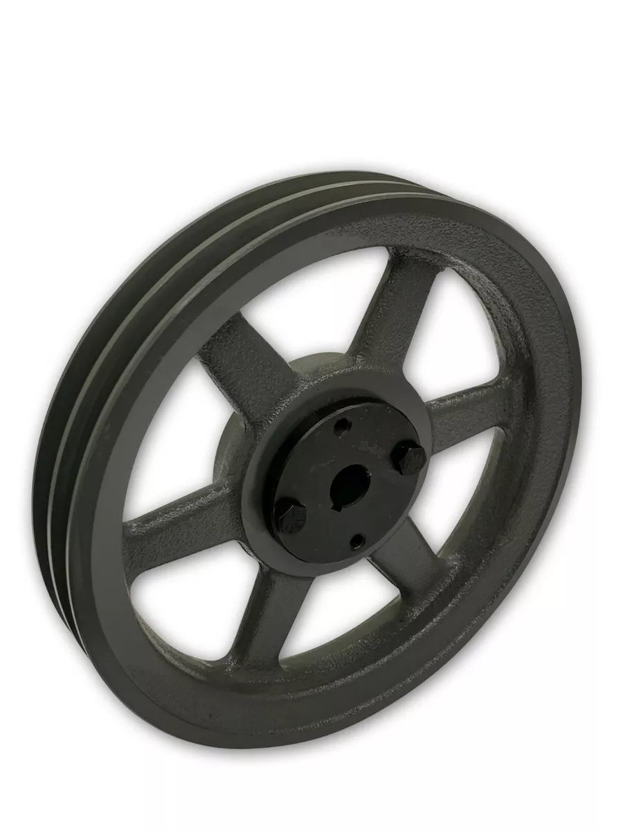 2 GROOVE CAST IRON ELECTRIC MOTOR PULLEY SHEAVE 14.25