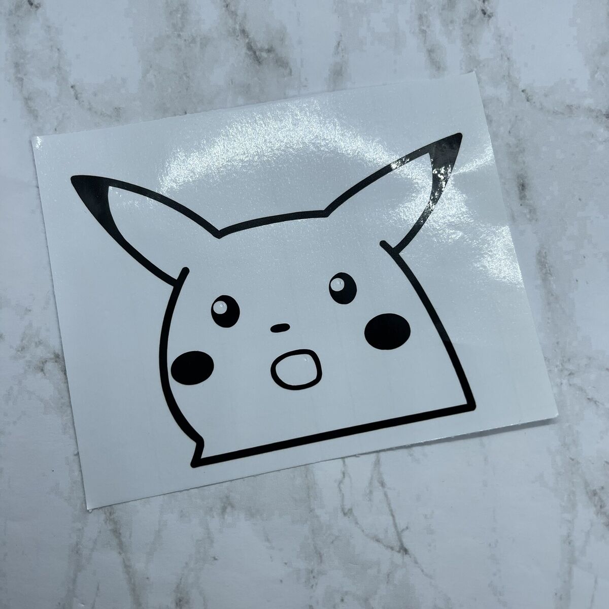 x2) Surprised Pikachu Bloody :o Sticker Decal Peeker Meme Cute JDM