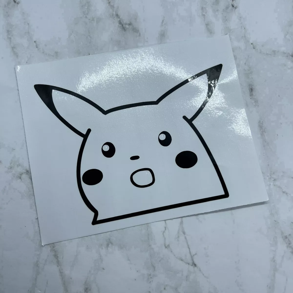 Surprised Pikachu Meme - Sticker Graphic - Decal Sticker Sticker