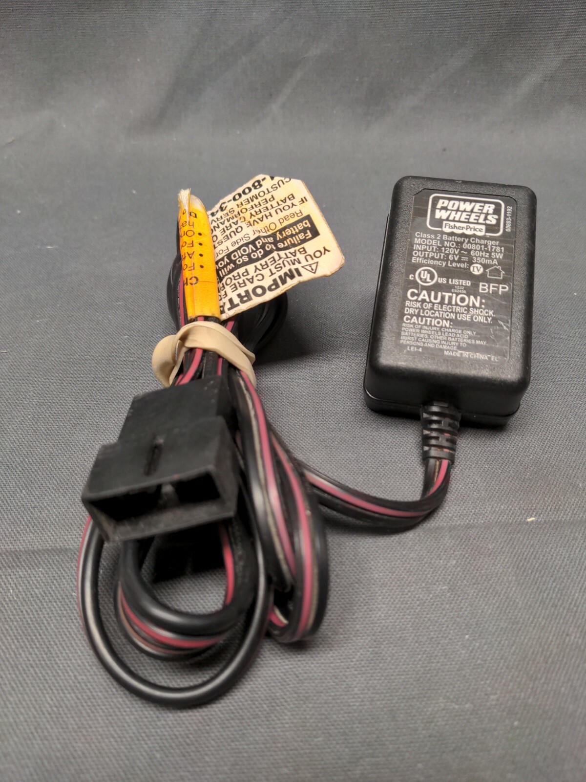 Power Wheels 6V 350mA Charger - Replacement Charger For Multiple Fisher-Price Ride-On Toys