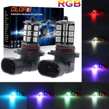 1Pair H10 9145 RGB 5050 LED Fog Light Bulb Front Waterproof For Ford F 150 GLOFE