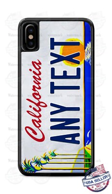California 2018 State License Plate Personalize Phone Case For iPhone 13 Samsung