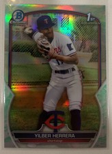 2023 Bowman Chrome Yilber Herrera Lunar Glow Refractor #BCP-86 Twins 1st Bowman