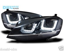 FARI FANALI ANTERIORI GOLF 7 (VII) CON LUCI DIURNE A LED LENTICOLARI SONAR 