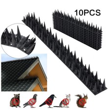 10x Anti Bird Spikes Fence Wall Plastic Spike Pigeon Cat Bird Intruder Deterrent