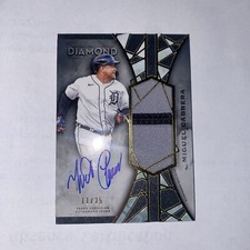 Miguel Cabrera 2022 Topps Diamond Icons Game Used Jersey Patch AUTO 11/25