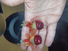 Red Jingle bell earrings