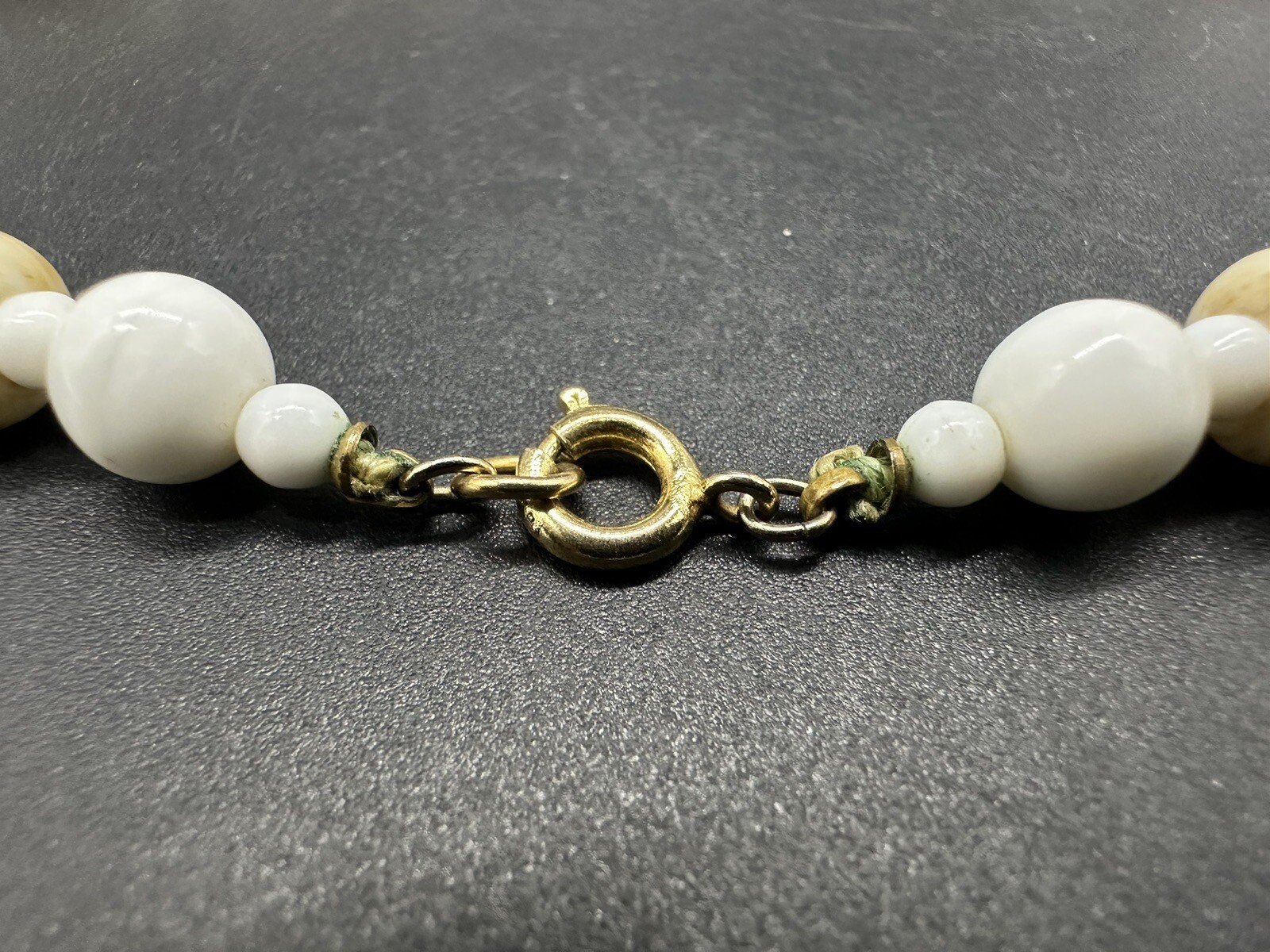 Large Vintage Ceramic Beaded Statement Necklace 3… - image 5