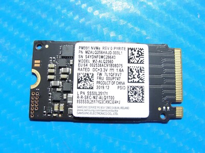M2枚、L1枚 Lenovo E15 Gen 2 Samsung 256GB M.2 NVMe SSD Solid State