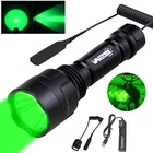 Hunting Green Light 800yards  LED Flashlight Torch Rechargeable Switch