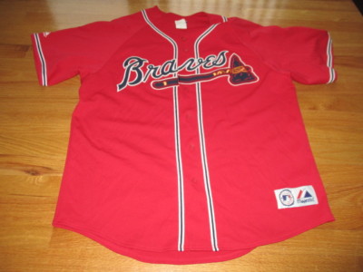 braves button down shirt
